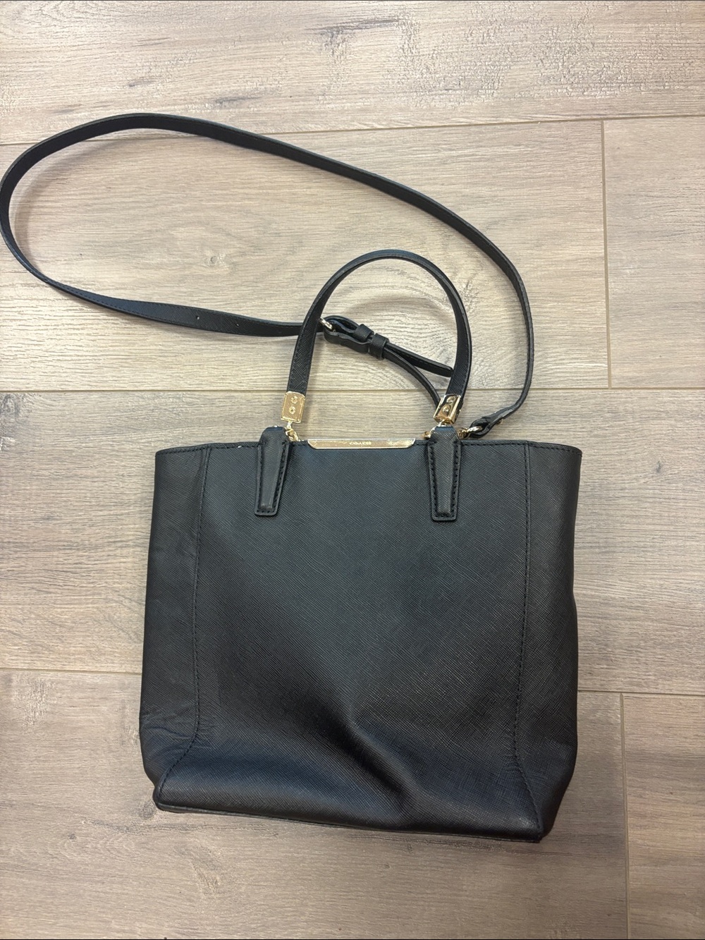 Coach pebbled Black Leather crossbody bag